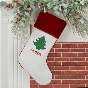 Choose Your Icon Personalized Burgundy Christmas Stocking