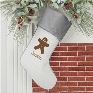 Choose Your Icon Personalized Grey Christmas Stockings