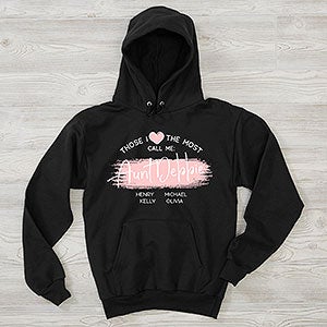 My Favorite People Call Me Personalized Black Hooded Sweatshirt