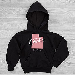 State Pride Personalized Hanes Youth Hooded Sweatshirt