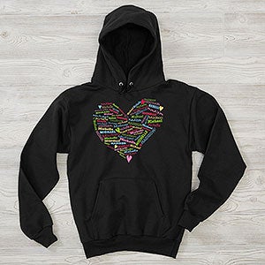 Her Heart of Love Personalized Hanes Hooded Sweatshirt