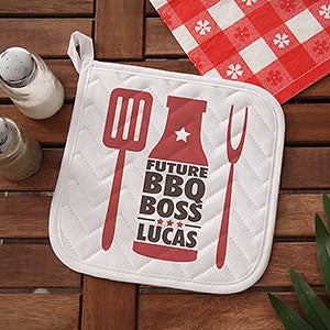 Future BBQ Boss Personalized Potholder