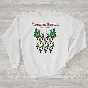 Reindeer Family Personalized Hanes Adult Crewneck Sweatshirt