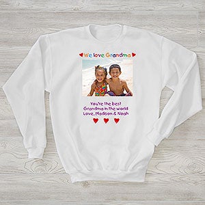Personalized Photo Message Hanes Crewneck Sweatshirt
