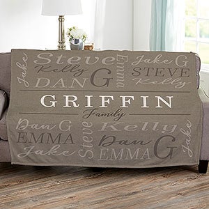 Family Is Everything Personalized Blankets - 28026