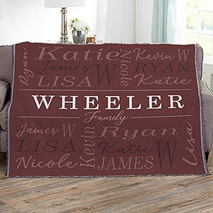 Family Is Everything Personalized 56x60 Woven Throw