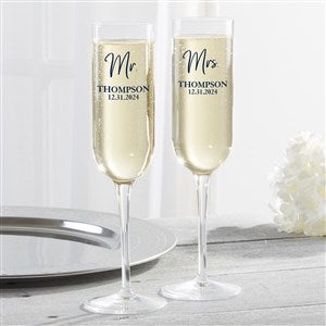 Classic Elegance Personalized Wedding Champagne Flute