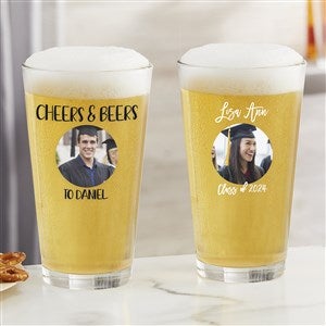 Graduation Photo Personalized 16oz Pint Glass