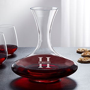 Lavish Last Name Engraved Captain's Wine Decanter