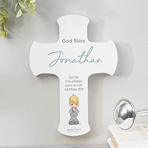 Precious Moments® His First Communion Personalized Cross - 5x7
