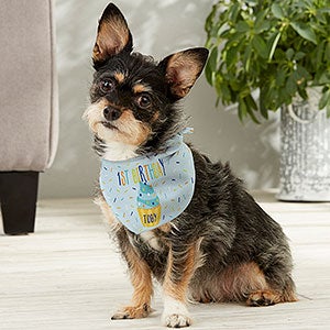 Dog's 1st Birthday Personalized Dog Bandana- Small
