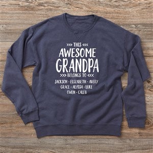 This Awesome Dad Belongs To Personalized Hanes ComfortWash Sweatshirt