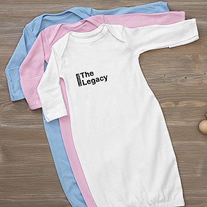 The Legend Continues Personalized Baby Gown