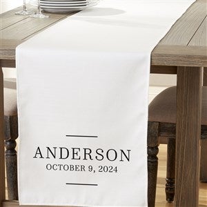 Established Name Personalized Wedding Table Runner - 16x120