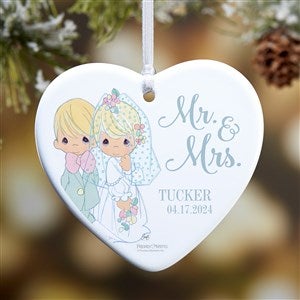 Precious Moments Wedding Personalized Heart Ornament - 1 Sided Glossy