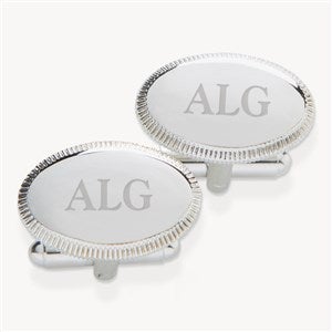 Personalized Silver Cufflinks - Monogram Elite Collection - 2822