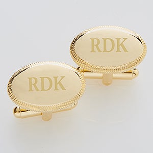 Elite Collection Gold Engraved Cuff Links