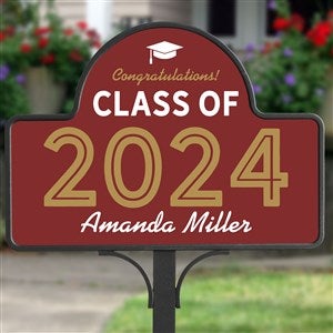 Graduating Class Of Personalized Magnetic Garden Sign