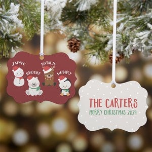 Holly Jolly Family Personalized Christmas Ornament