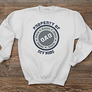 Property of My Kids Personalized Hanes Crewneck Sweatshirt