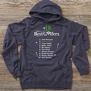Top 10 Golfers Personalized Hanes Adult ComfortWash Hoodie