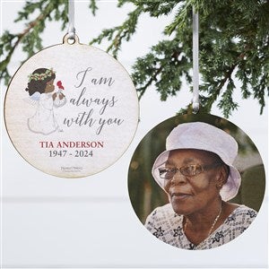 Precious Moments Memorial Personalized Ornament - 2 Sided Wood