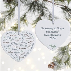 Farmhouse Heart Personalized Heart Ornament - 2 Sided Matte