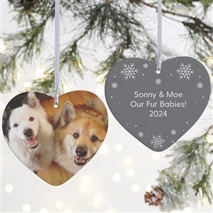 Photo Message Personalized Heart Ornament - 2 Sided Matte