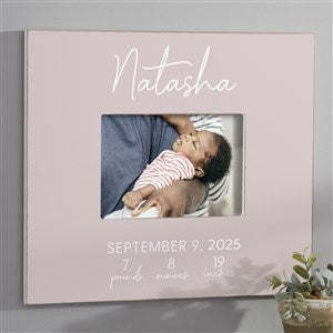 Simple & Sweet Baby Girl Personalized 5x7 Wall Frame - Horizontal