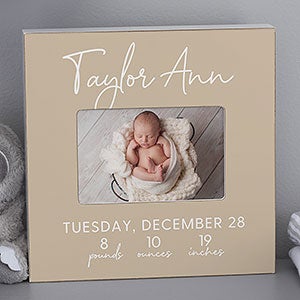 Simple and Sweet Baby Personalized 4x6 Box Frame Horizontal