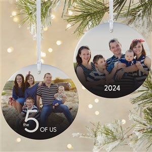 Number Of Us Personalized Photo Ornament - 2 Sided Matte
