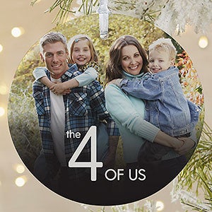 Number Of Us Personalized Photo Ornament - 1 Sided Matte