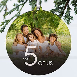 Number Of Us Personalized Photo Ornament - 1 Sided Wood