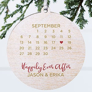 A Date To Remember Personalized Ornament - 1 Sided Wood
