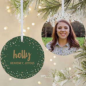 Sparkling Name Meaning Personalized Ornament - 2 Sided Matte