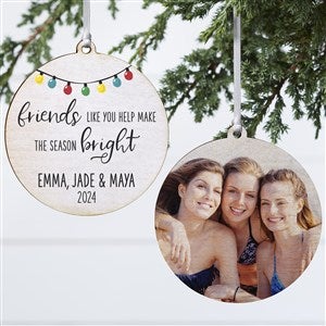 Friends Like You Personalized Ornament - 2 Sided Wood