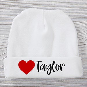 First Valentine's Day Personalized Baby Hat