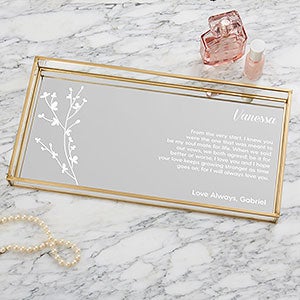 Love Letter Personalized Mirrored Vanity Tray