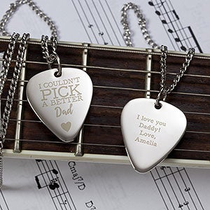 Couldn't Pick A Better Dad Personalized Guitar Pick Pendant