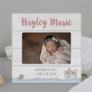 Precious Moments Noah's Ark Baby Girl Shiplap Frame 4x6 Horizontal
