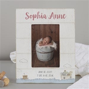 Precious Moments Noah's Ark Baby Girl Shiplap Frame 4x6 Vertical