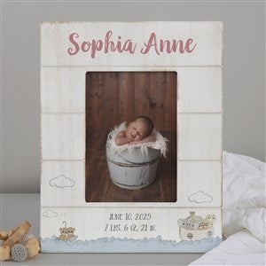 Precious Moments Noah's Ark Baby Girl Shiplap Frame 5x7 Vertical