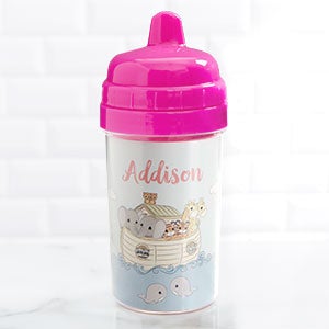 Precious Moments Noah's Ark Personalized Sippy Cup - Pink