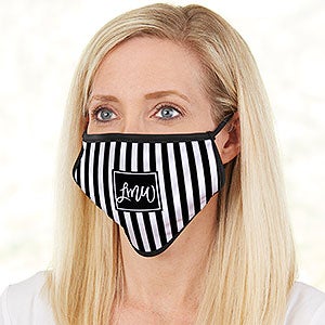 Pattern Play Monogram Personalized Adult Face Mask