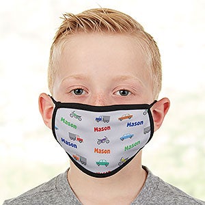 Modes Of Transportation Personalized Kids Face Mask