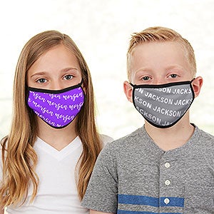 Playful Name Personalized Kids Face Mask
