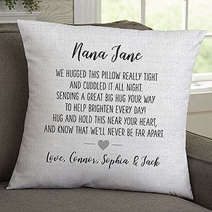 Hug Me Personalized 18-inch Velvet Hug Throw Pillow