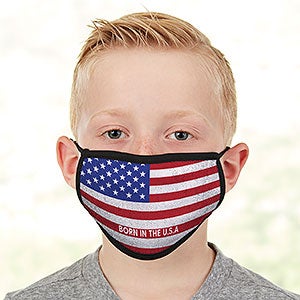 American Flag Personalized Kids Face Mask