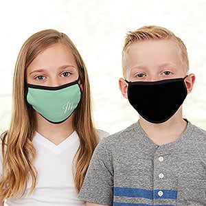 Solid Monogram Personalized Kids Face Mask