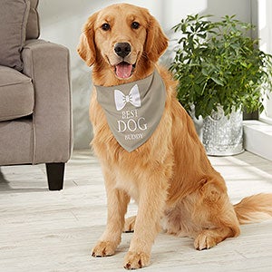 Best Dog Personalized Wedding Dog Bandana - Large